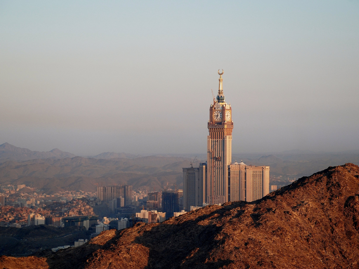 an image of a watch tower from afar